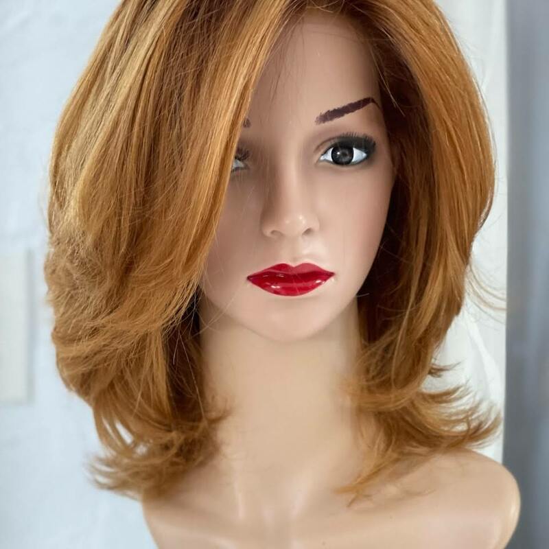 Custom Human Hair Hand Tied Form Fitted to Client.  Color Highlights to Spec.  Medical wig cranial prosthesis